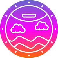 Porthole Glyph Gradient Icon vector