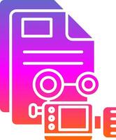 Video Glyph Gradient Icon vector