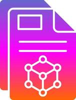 3d Glyph Gradient Icon vector