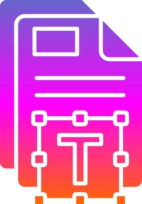 Text Glyph Gradient Icon