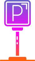 Parking Glyph Gradient Icon vector