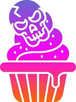 Cupcake Glyph Gradient Icon vector