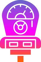 Meter Glyph Gradient Icon vector