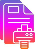 Print Glyph Gradient Icon vector