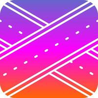 Overpass Glyph Gradient Icon vector