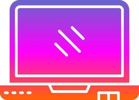 Laptop Glyph Gradient Icon vector