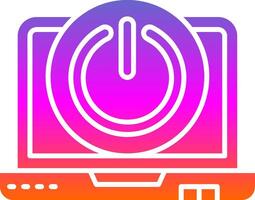 Power off Glyph Gradient Icon vector