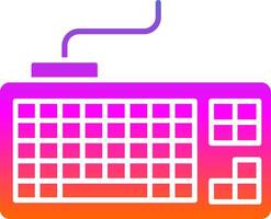 Keyboard Glyph Gradient Icon vector