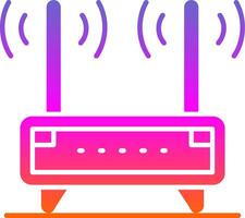 Router Glyph Gradient Icon vector