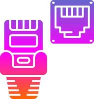 Ethernet Glyph Gradient Icon vector