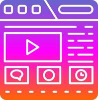 Website Glyph Gradient Icon vector