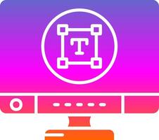 Type Glyph Gradient Icon vector
