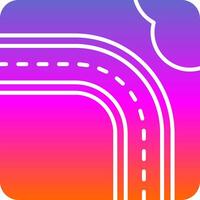 Highway Glyph Gradient Icon vector