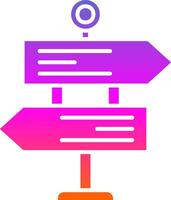 Direction Glyph Gradient Icon vector