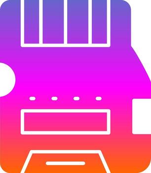 Memory Glyph Gradient Icon vector