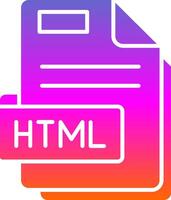 Html Glyph Gradient Icon vector