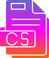 Cs Glyph Gradient Icon vector