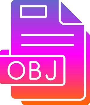 Obj Glyph Gradient Icon vector