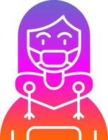 Face mask Glyph Gradient Icon vector
