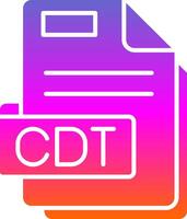 CDT glifo degradado icono vector