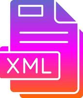 Xml Glyph Gradient Icon vector
