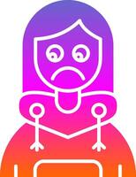 Sad Glyph Gradient Icon vector