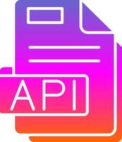 Api Glyph Gradient Icon vector