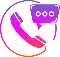 Contact Glyph Gradient Icon vector