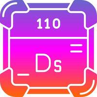 Darmstadtium Glyph Gradient Icon vector