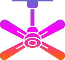 Fan Glyph Gradient Icon vector