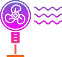 Pedestal fan Glyph Gradient Icon vector