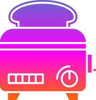 Toaster Glyph Gradient Icon vector