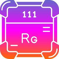 Roentgenium Glyph Gradient Icon vector