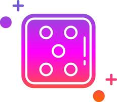 Dice five Glyph Gradient Icon vector
