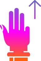 Three Fingers Up Glyph Gradient Icon vector