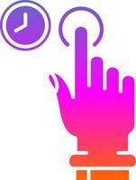 Click and Hold Glyph Gradient Icon vector