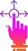 Hold and Move Glyph Gradient Icon vector