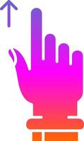 Swipe Up Glyph Gradient Icon vector