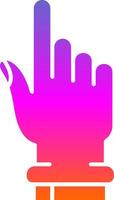 Hand click Glyph Gradient Icon vector