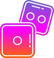 Dice Glyph Gradient Icon vector