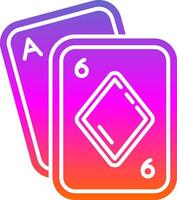 Poker Glyph Gradient Icon vector