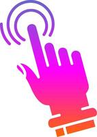 Double Tap Glyph Gradient Icon vector