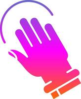 Tilted Hand Glyph Gradient Icon vector