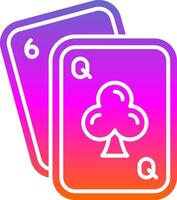 Poker Glyph Gradient Icon vector