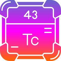 Technetium Glyph Gradient Icon vector