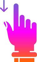 Swipe Down Glyph Gradient Icon vector