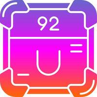 Uranium Glyph Gradient Icon vector