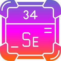 Selenium Glyph Gradient Icon vector