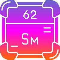 Samarium Glyph Gradient Icon vector