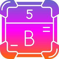 Boron Glyph Gradient Icon vector